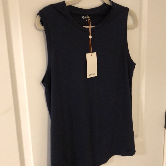 Quince Women's Navy Sleeveless Top M - Picture 4 of 7